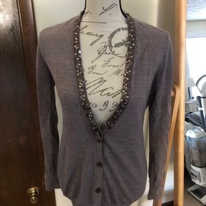 3 sweaters for $30. LOFT embellished cardigan